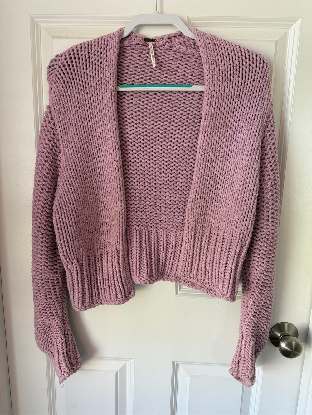 Free People Chunky Open-Front Cardigan
